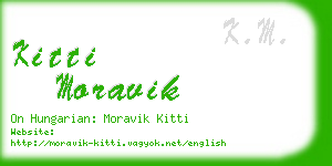 kitti moravik business card